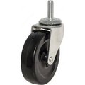 Richelieu 2 in Multipurpose Rubber Caster with 037 in Threaded Stem Black F30648